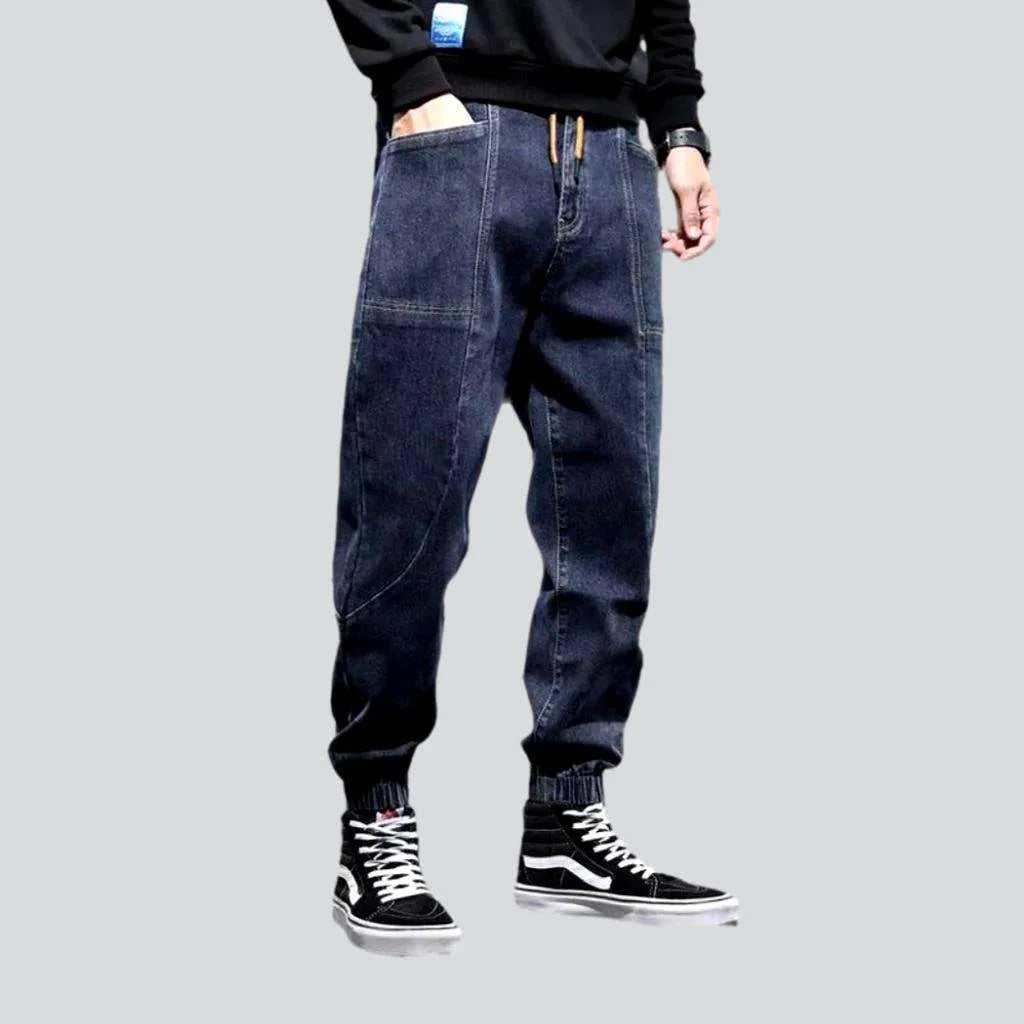 Streetwear dark men's denim joggers | Jeans4you.shop