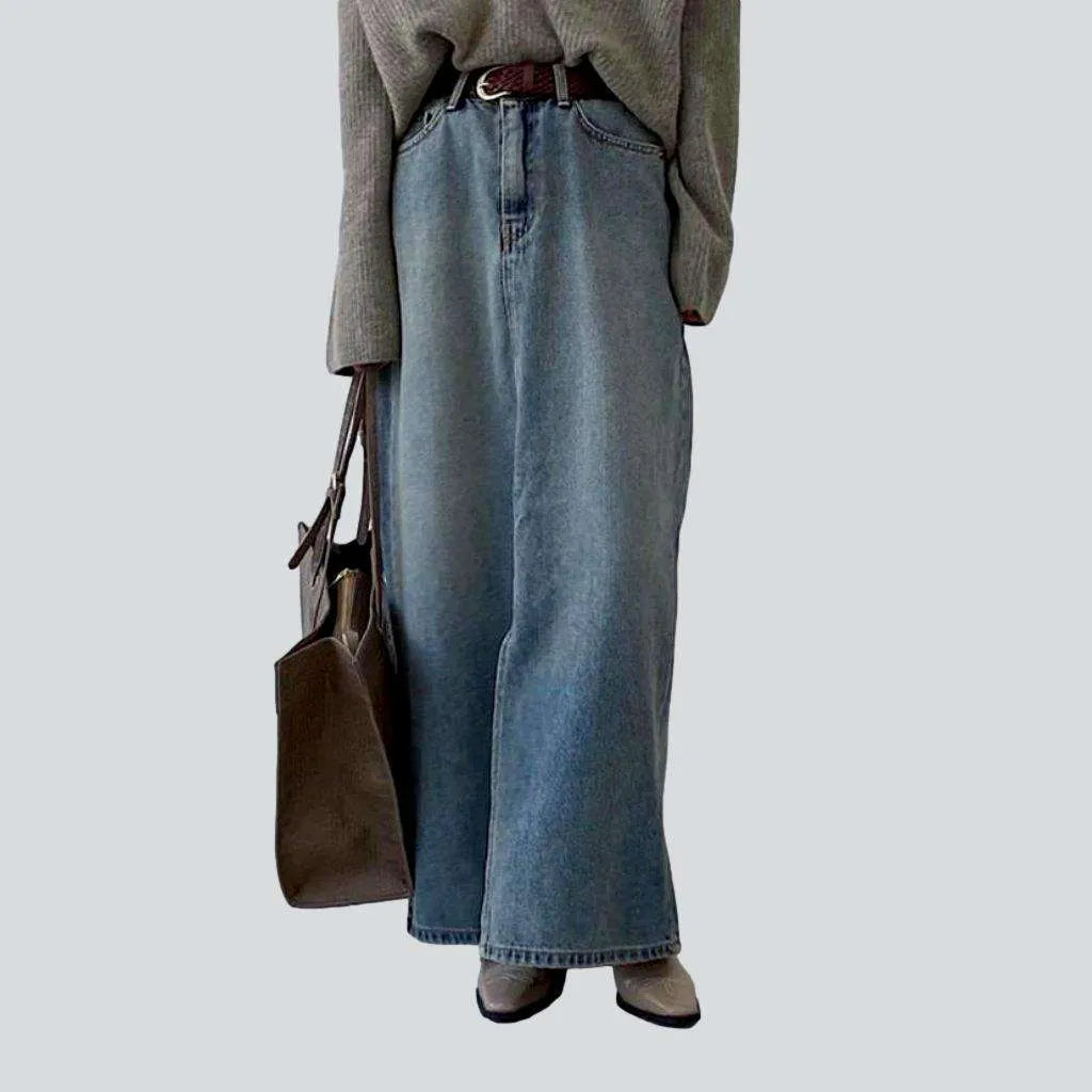 Streetwear vintage long denim skirt | Jeans4you.shop