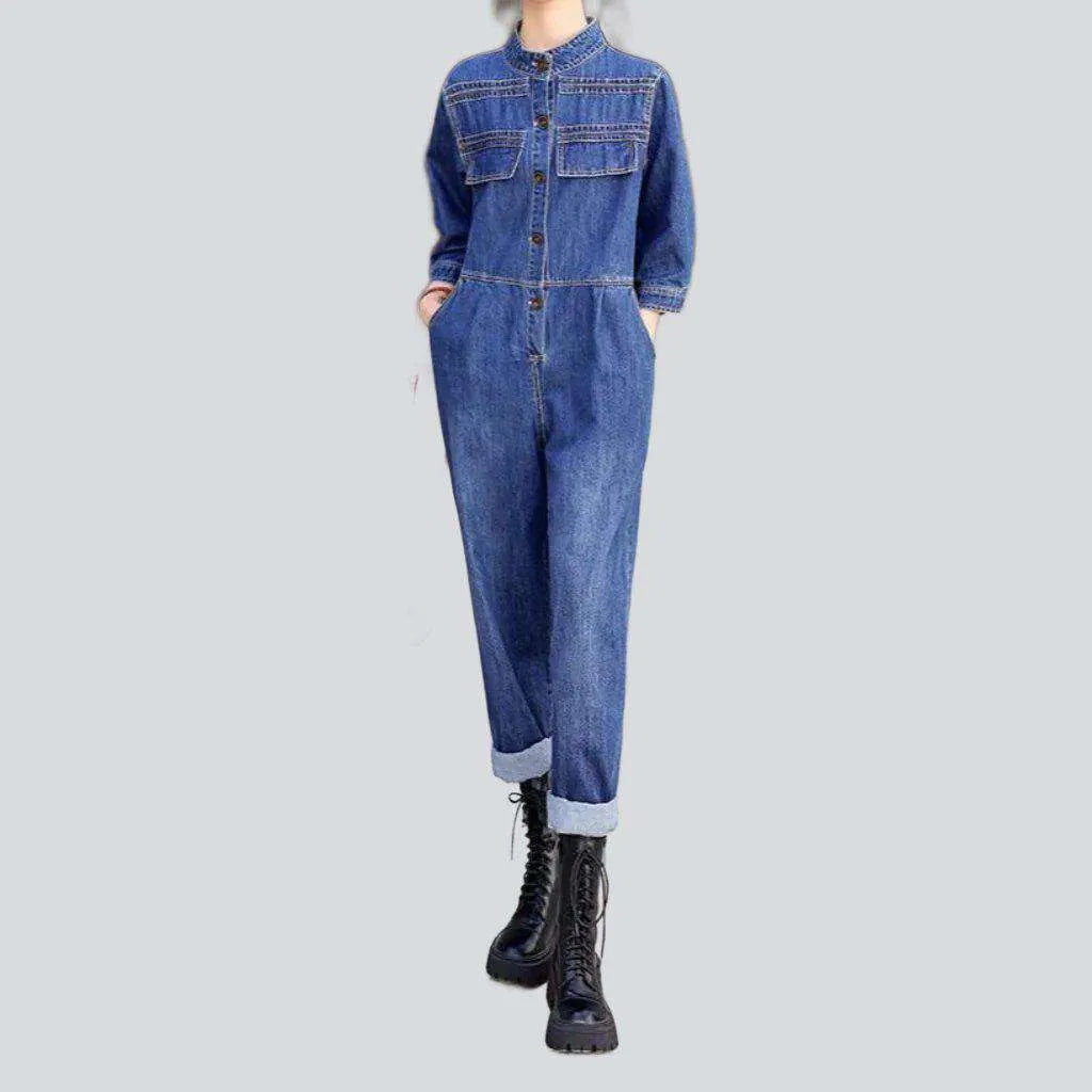 Stylish baggy women's denim overall | Jeans4you.shop