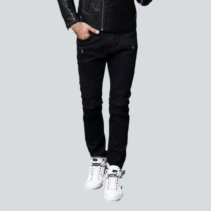 Stylish black biker jeans | Jeans4you.shop