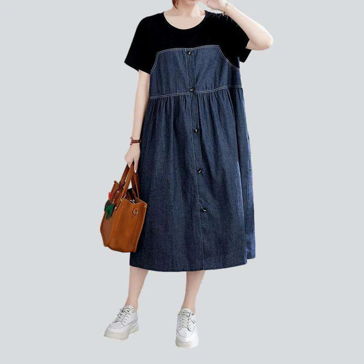 Thin loose streetwear denim dress | Jeans4you.shop
