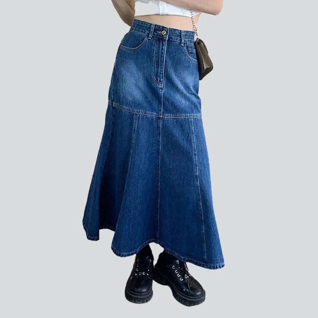Trumpet long women's denim skirt | Jeans4you.shop