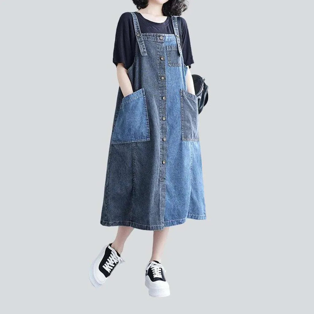 Two-color urban denim dress | Jeans4you.shop