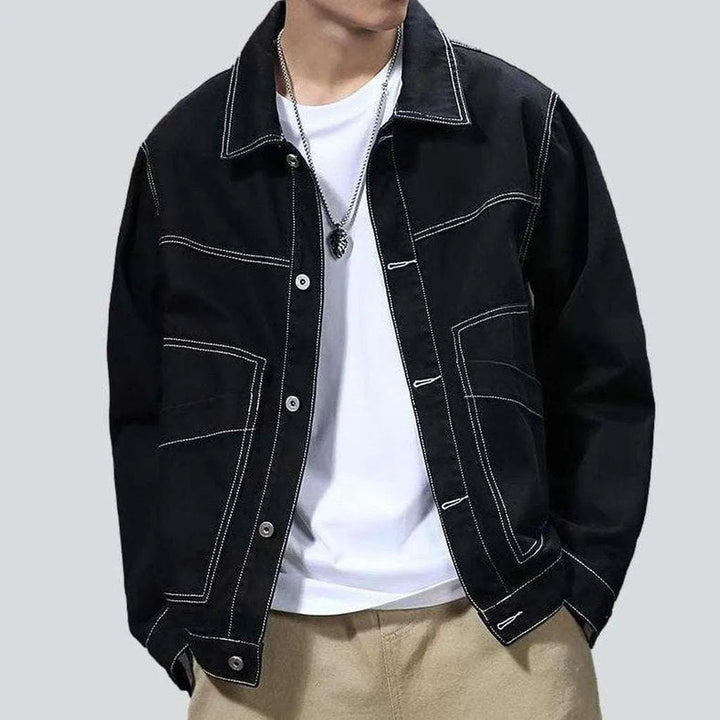 Urban men's black denim jacket | Jeans4you.shop