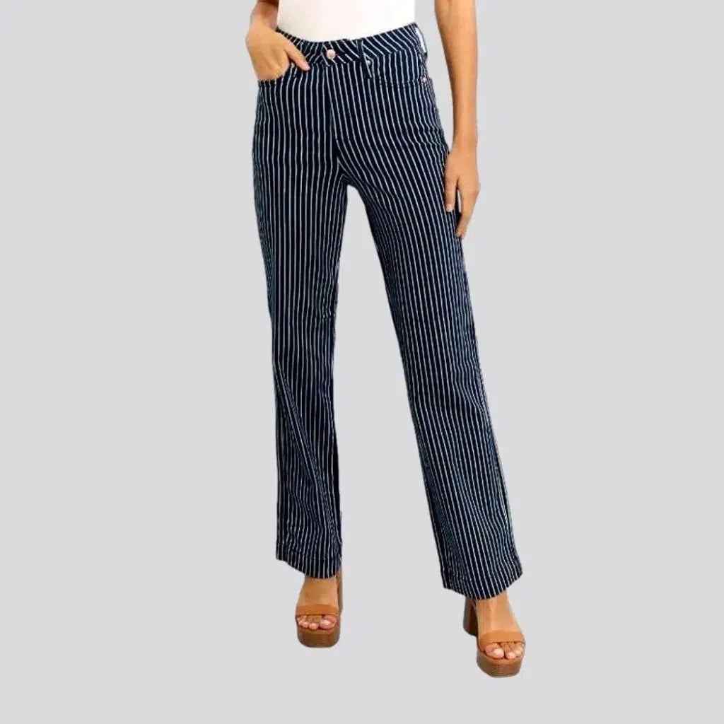 Vertical-stripes women's denim pants | Jeans4you.shop