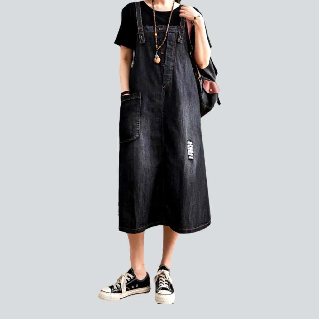 Vintage black urban denim dress | Jeans4you.shop