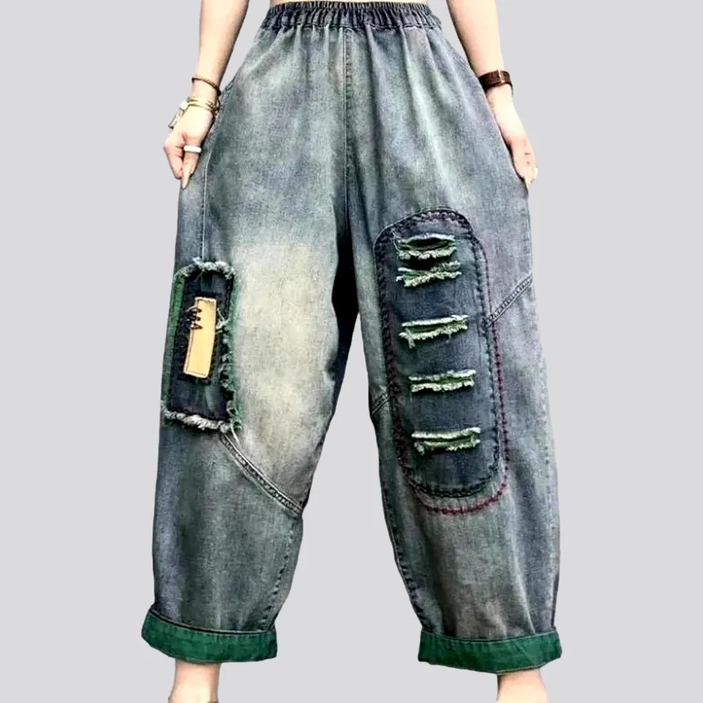 Vintage distressed denim pants
 for women | Jeans4you.shop