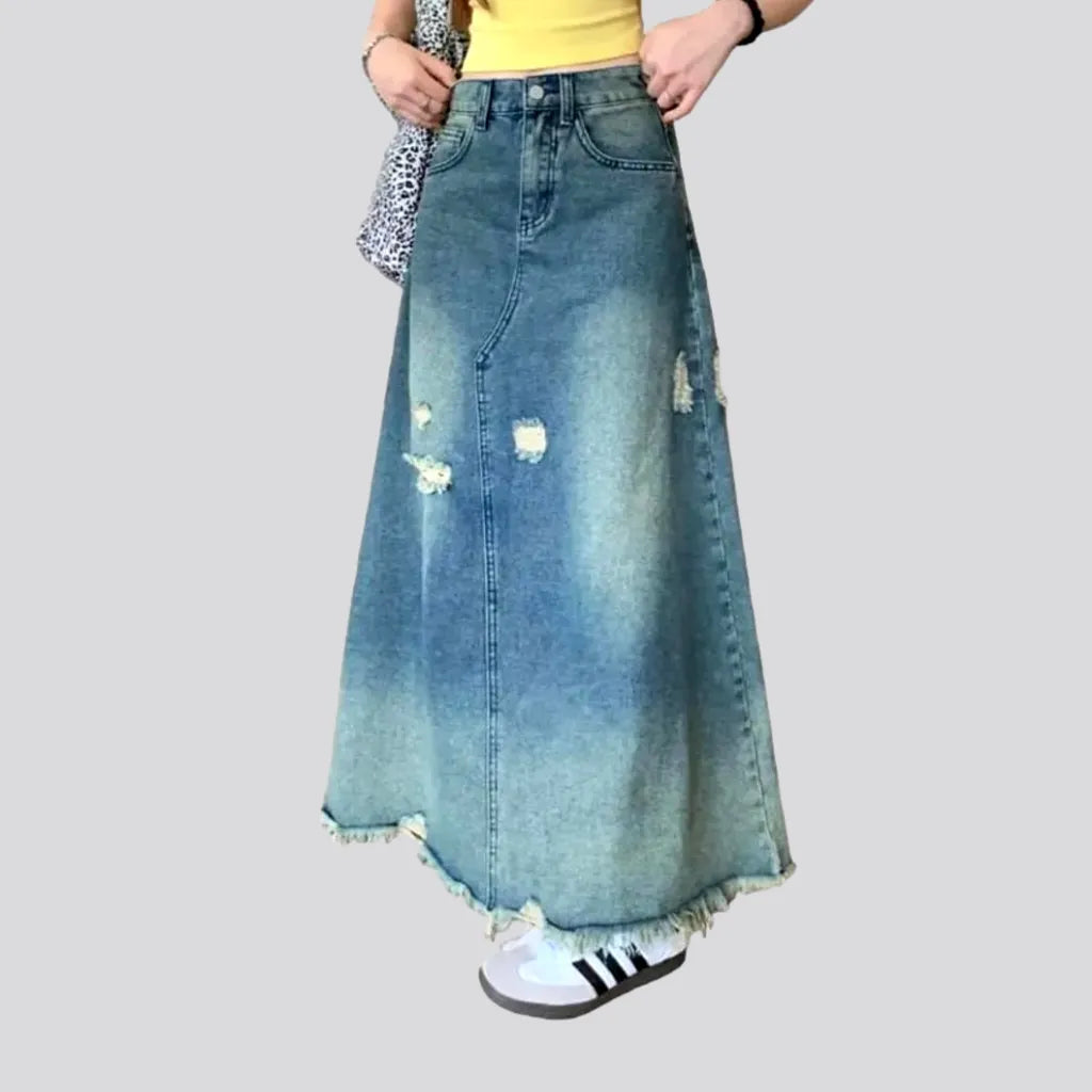 Vintage distressed jean skirt
 for women | Jeans4you.shop