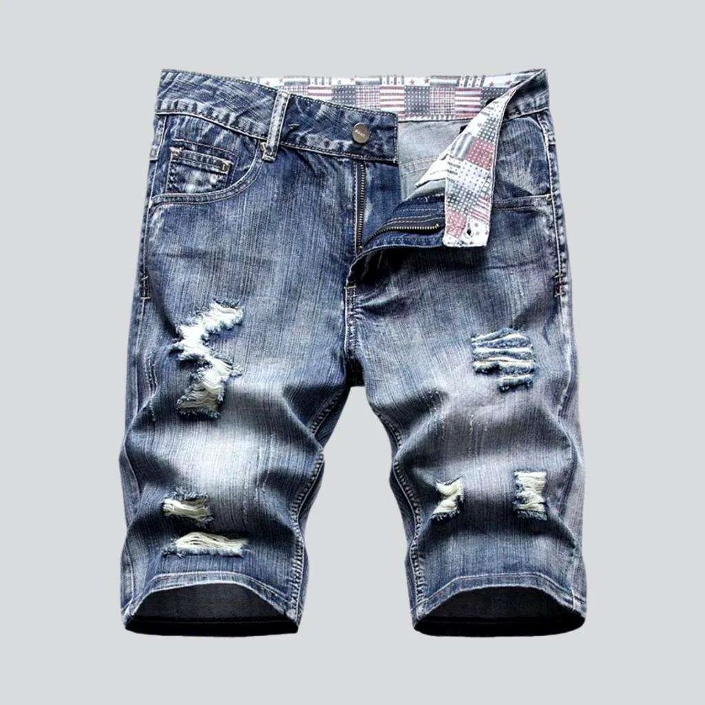 Vintage distressed men's denim shorts | Jeans4you.shop