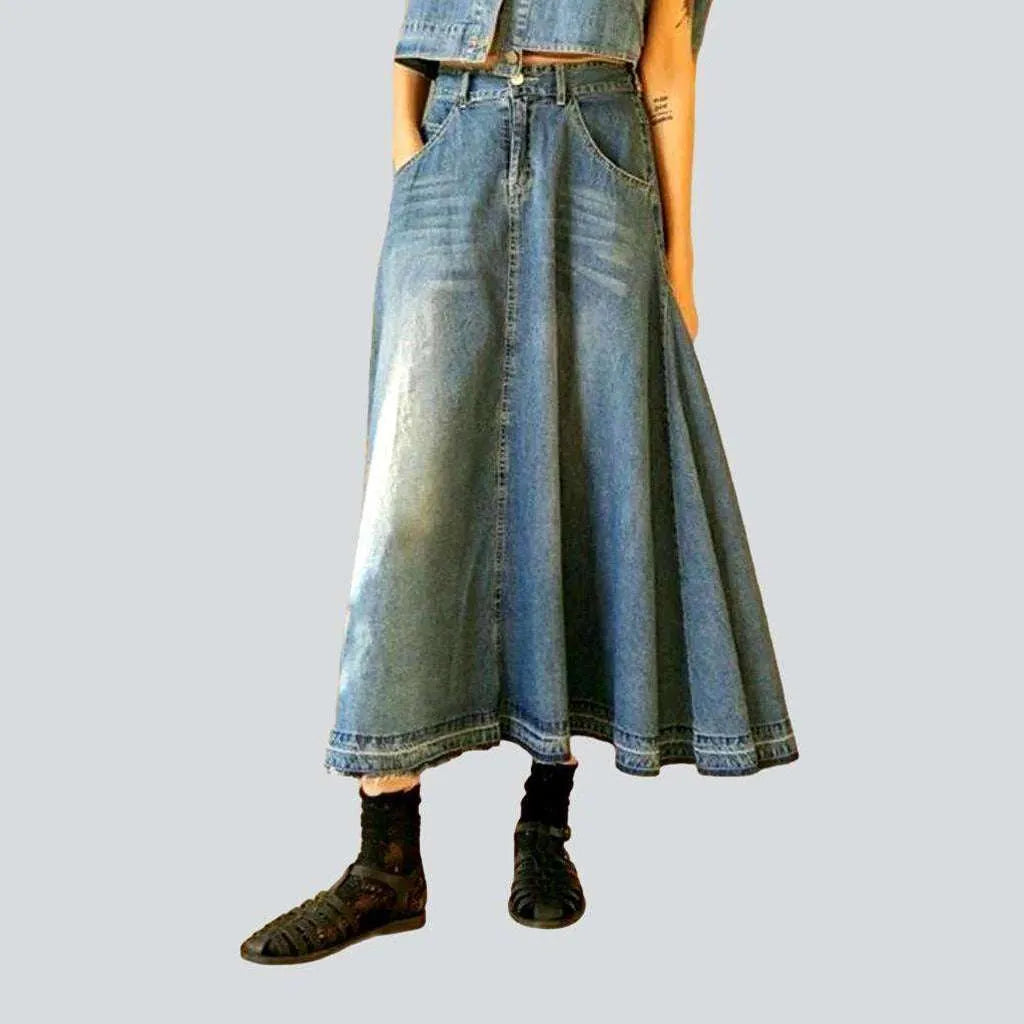 Vintage fit & flare denim skirt | Jeans4you.shop