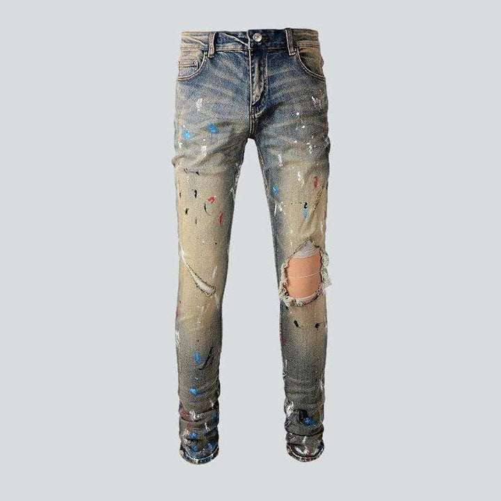 Vintage jeans with paint splatters | Jeans4you.shop