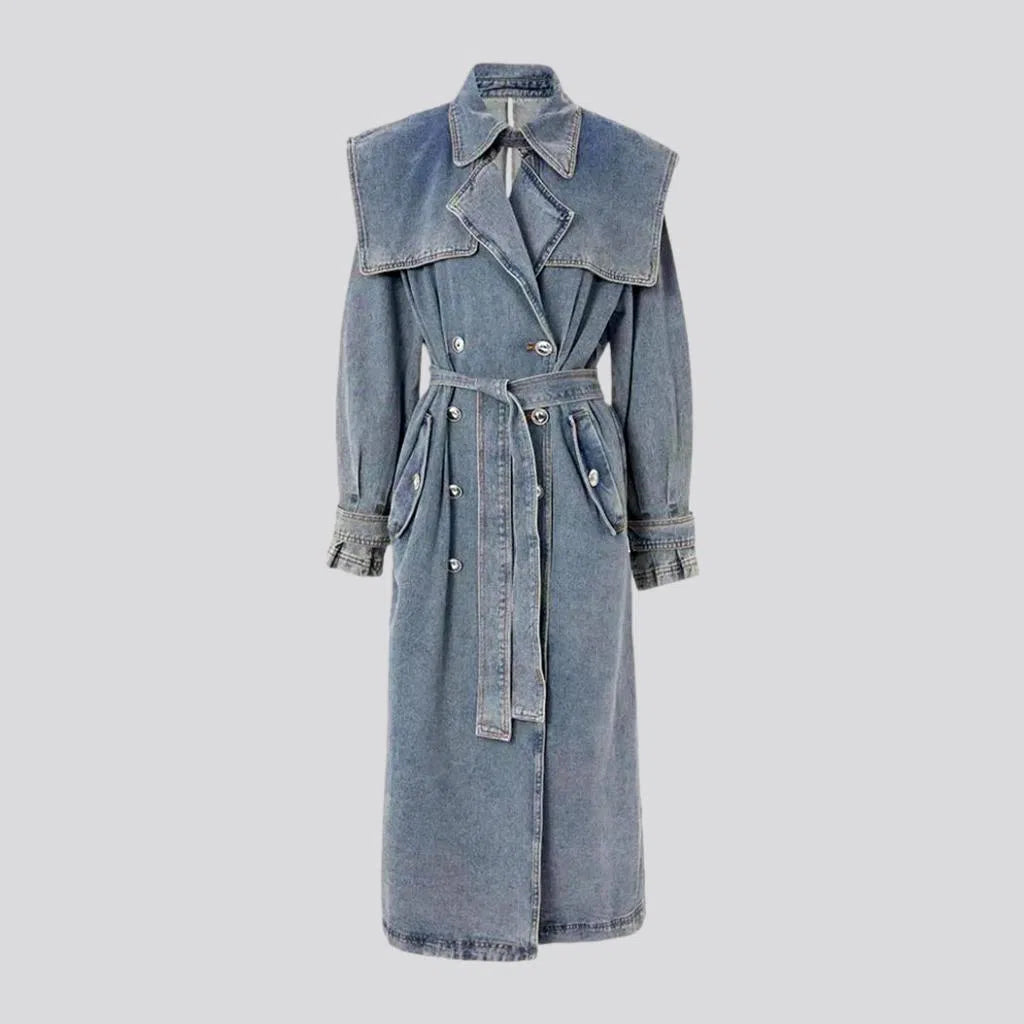 Vintage layered-shoulders denim coat
 for ladies | Jeans4you.shop