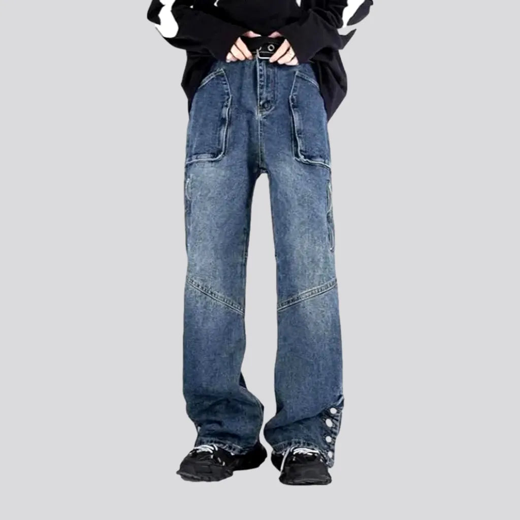 Vintage men's buttoned-hem jeans | Jeans4you.shop