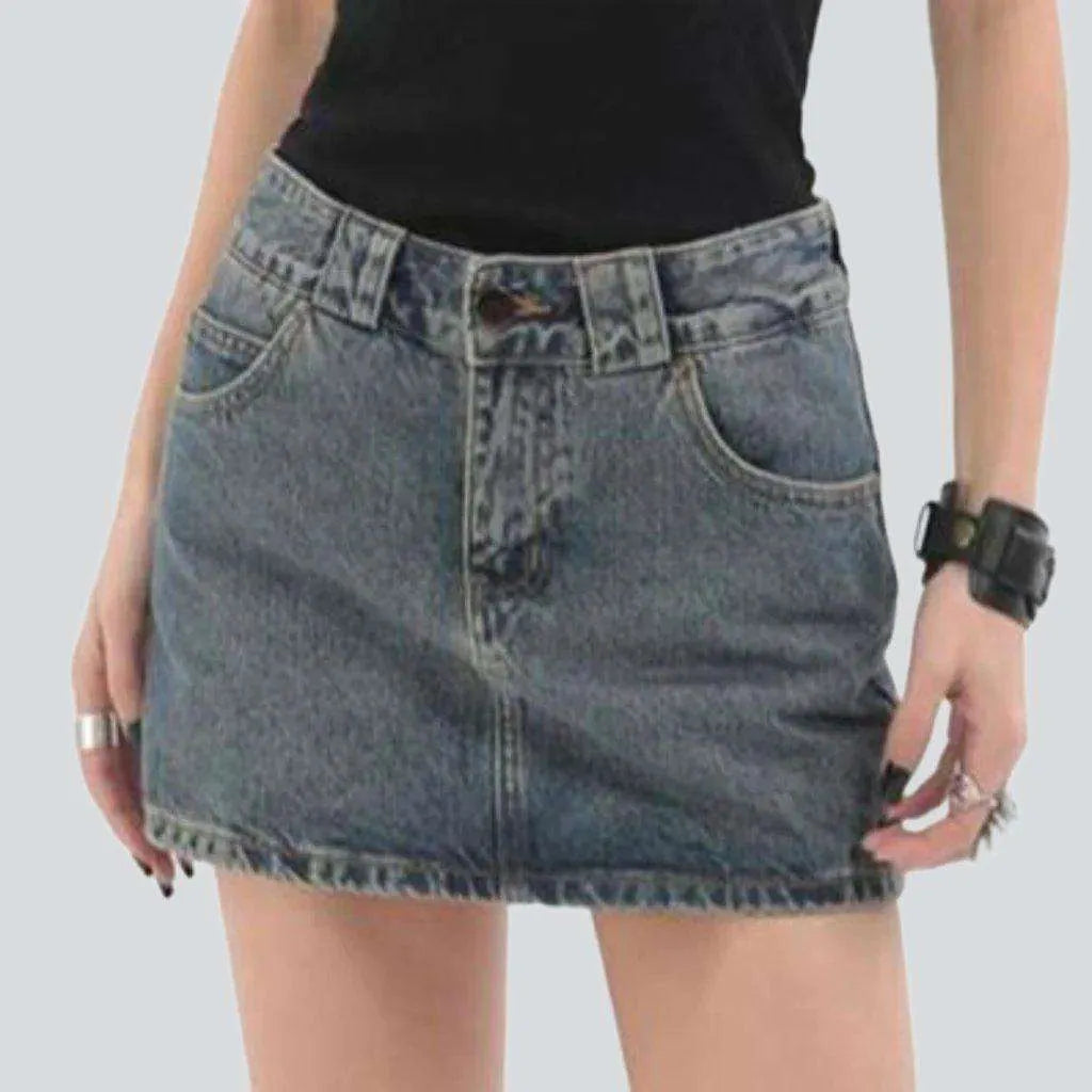 Vintage mini denim skirt | Jeans4you.shop