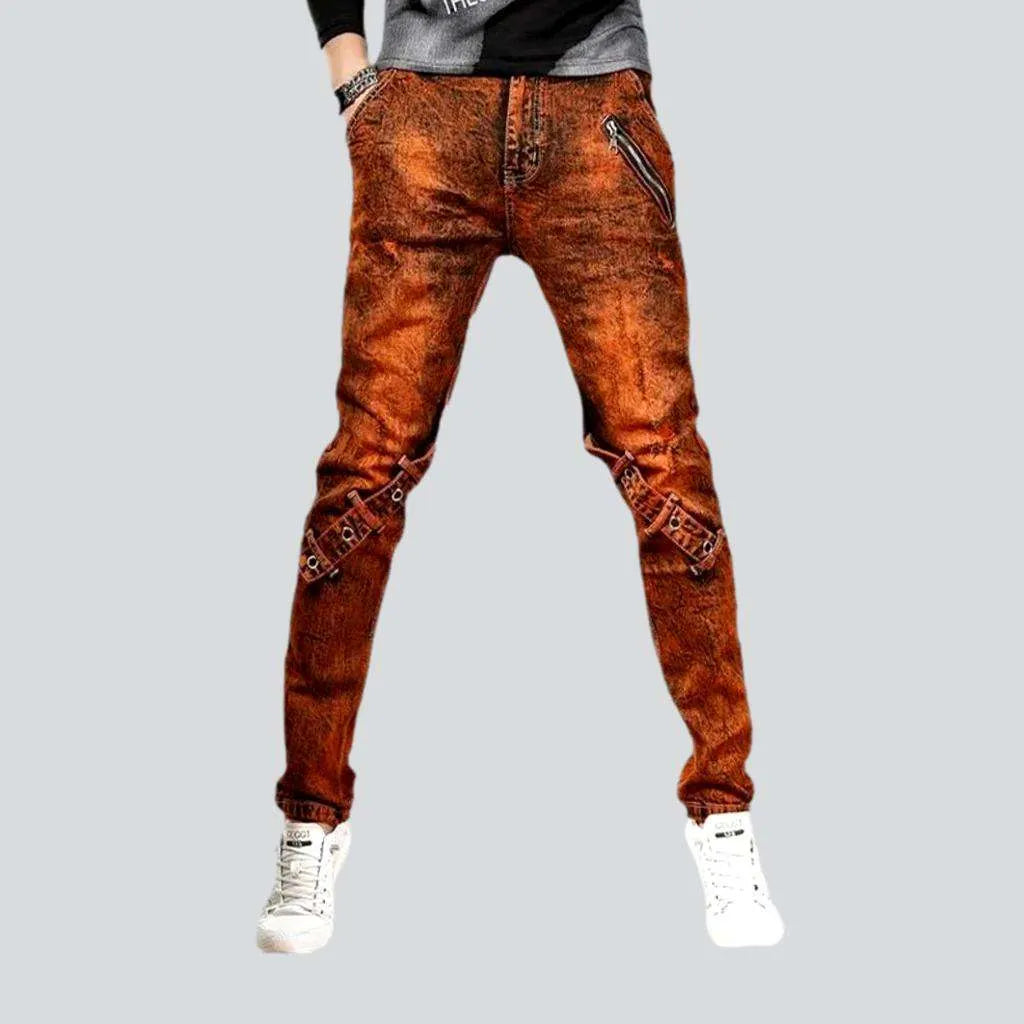 Vintage orange jeans for men | Jeans4you.shop