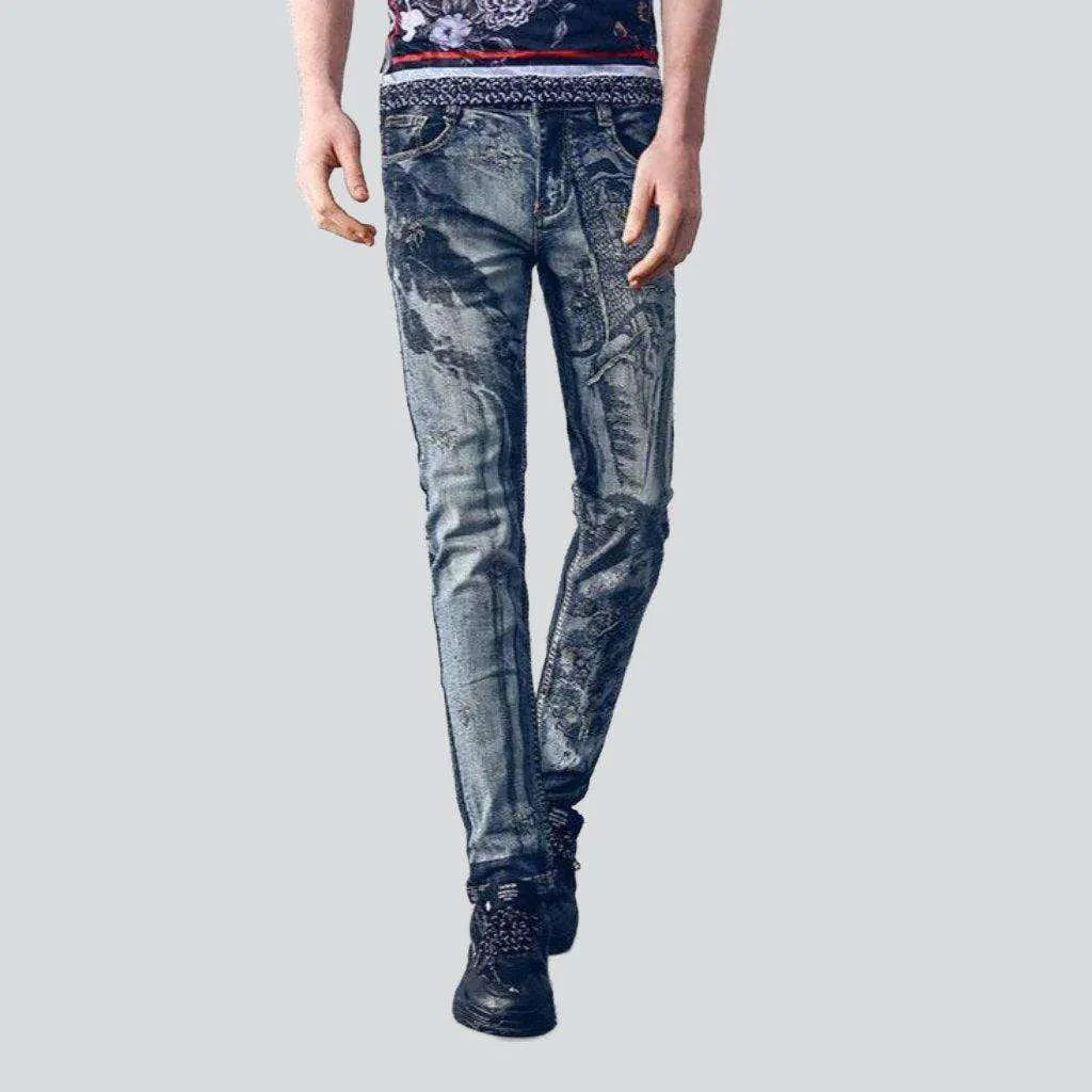 Vintage painting print men's jeans | Jeans4you.shop