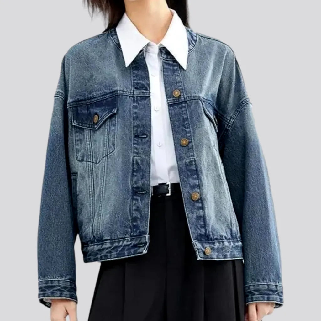 Vintage sanded denim jacket
 for ladies | Jeans4you.shop