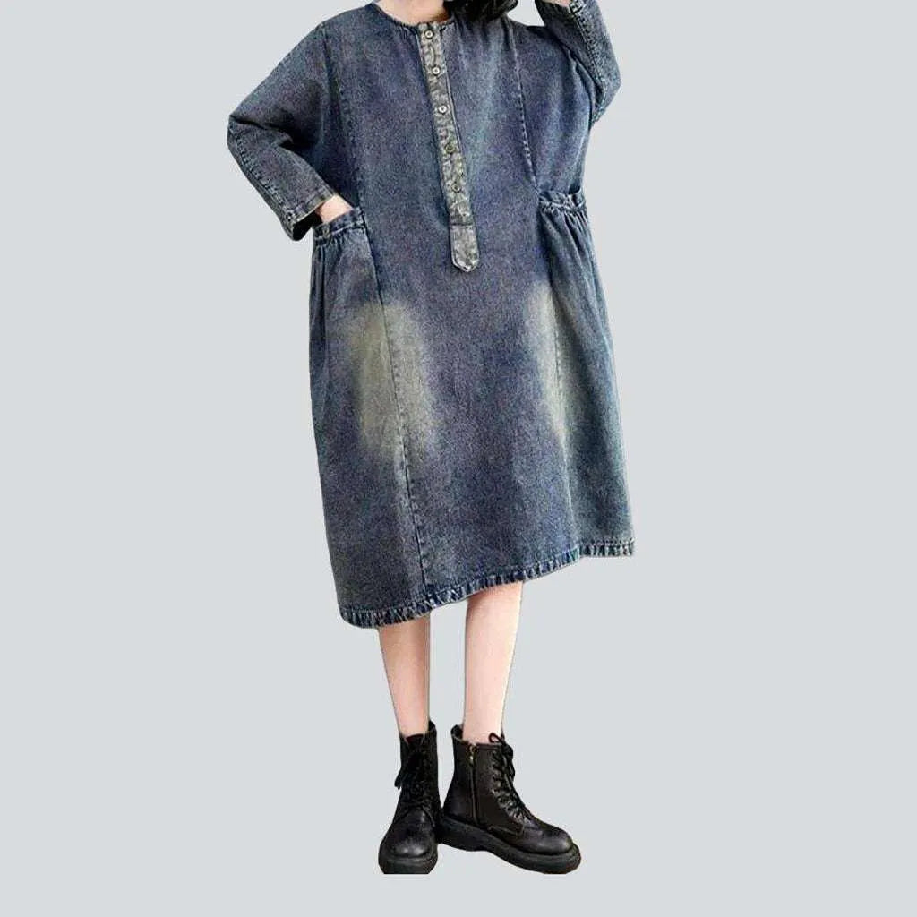 Vintage sanded women's denim dress | Jeans4you.shop