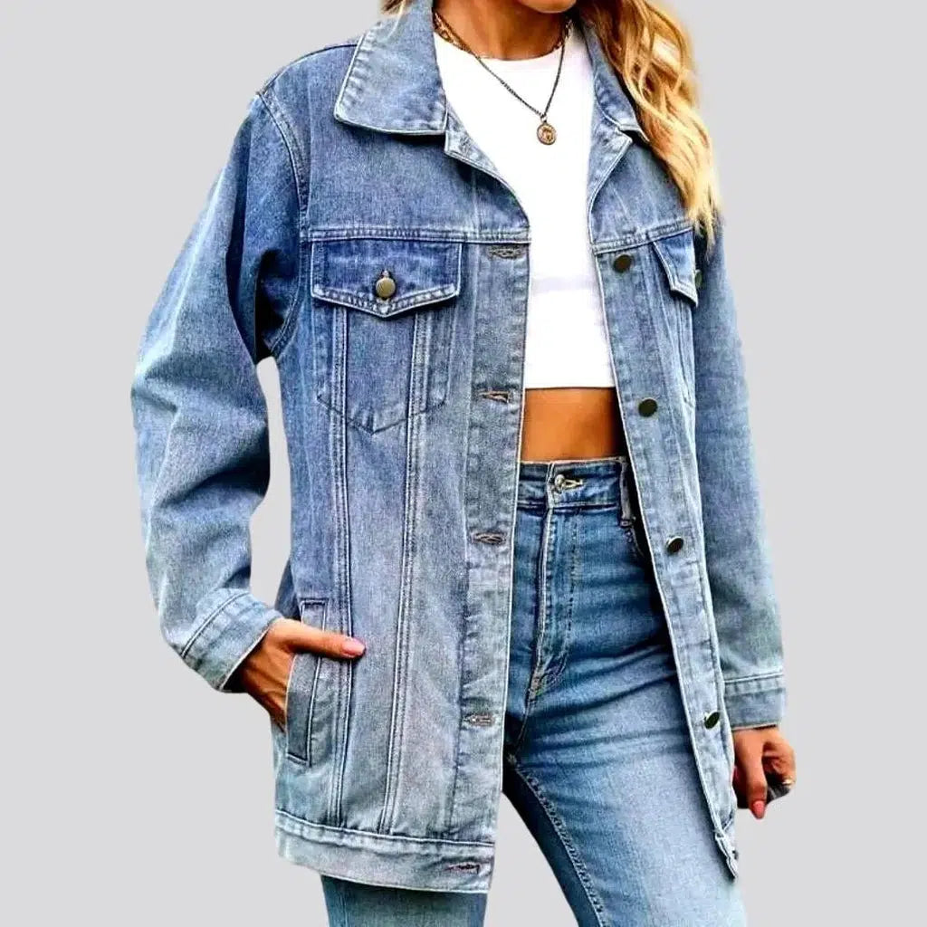 Vintage stonewashed denim jacket
 for women | Jeans4you.shop