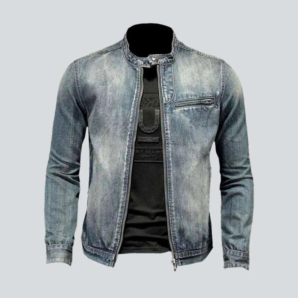 Vintage trendy biker denim jacket | Jeans4you.shop