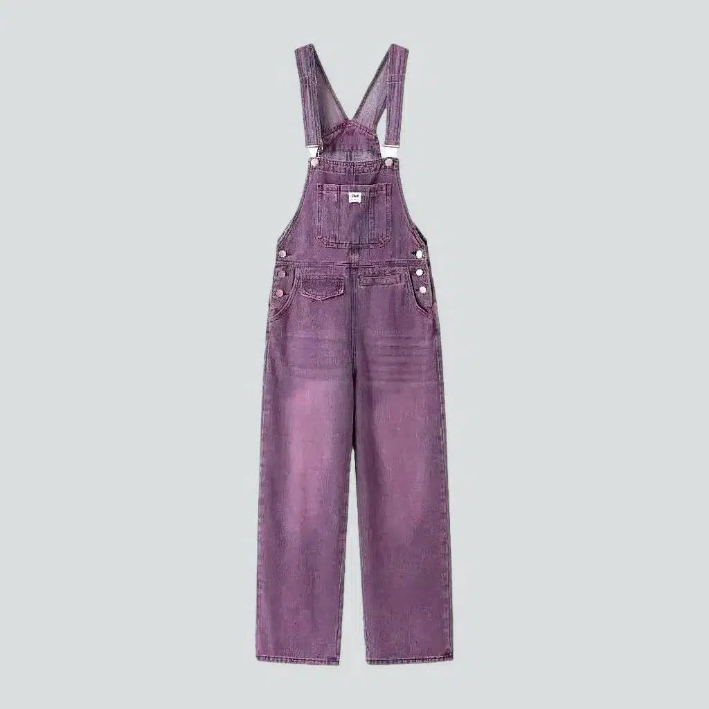 Violet whiskered denim jumpsuit | Jeans4you.shop