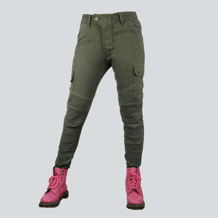 Wear resistant women's biker jeans | Jeans4you.shop