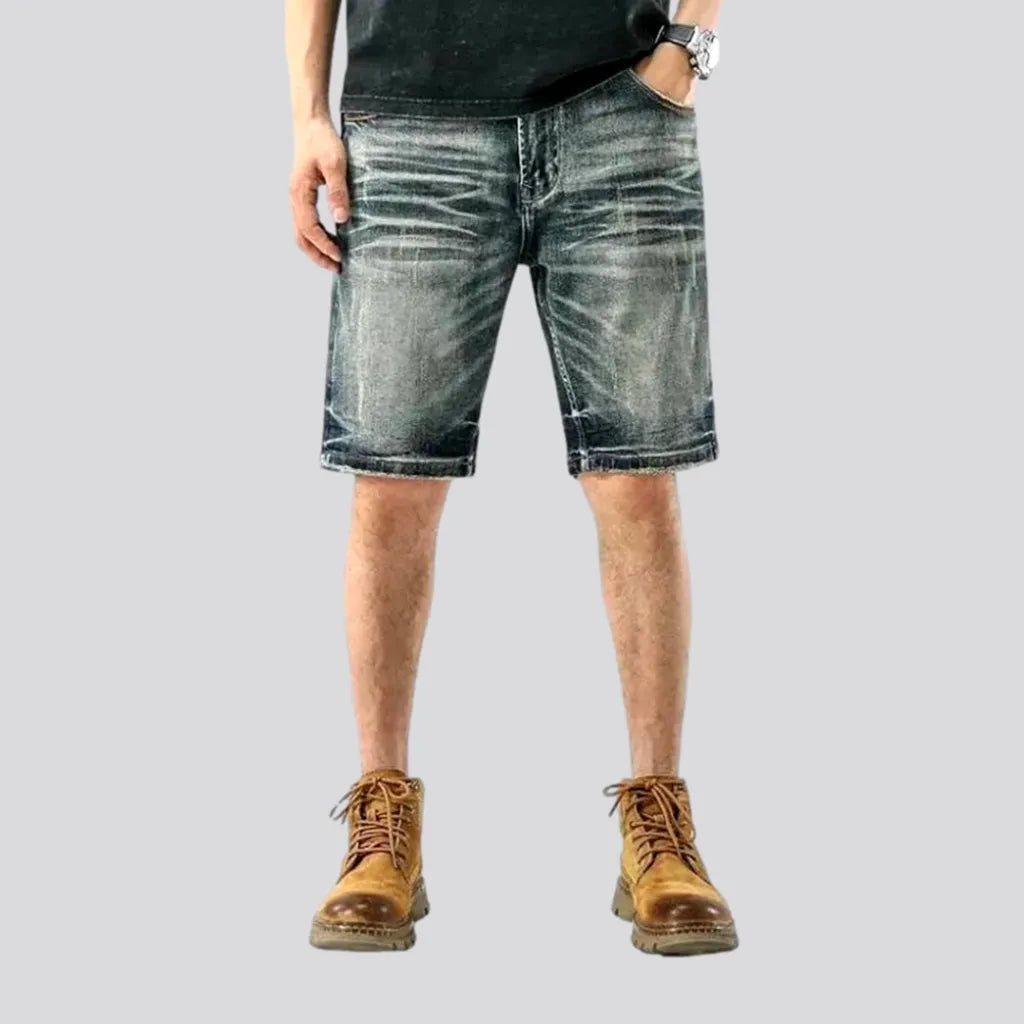 Whiskered baggy men's jean shorts | Jeans4you.shop