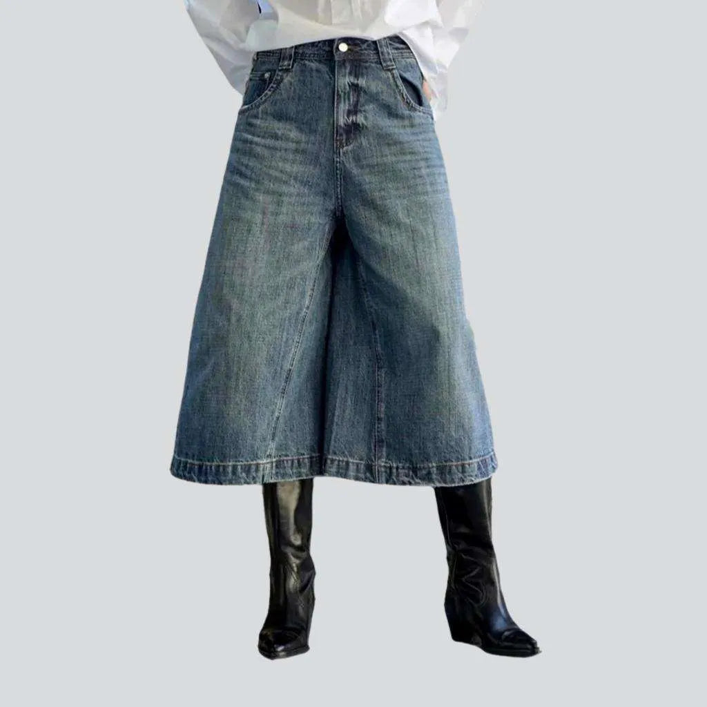 Whiskered culottes jeans pants
 for ladies | Jeans4you.shop