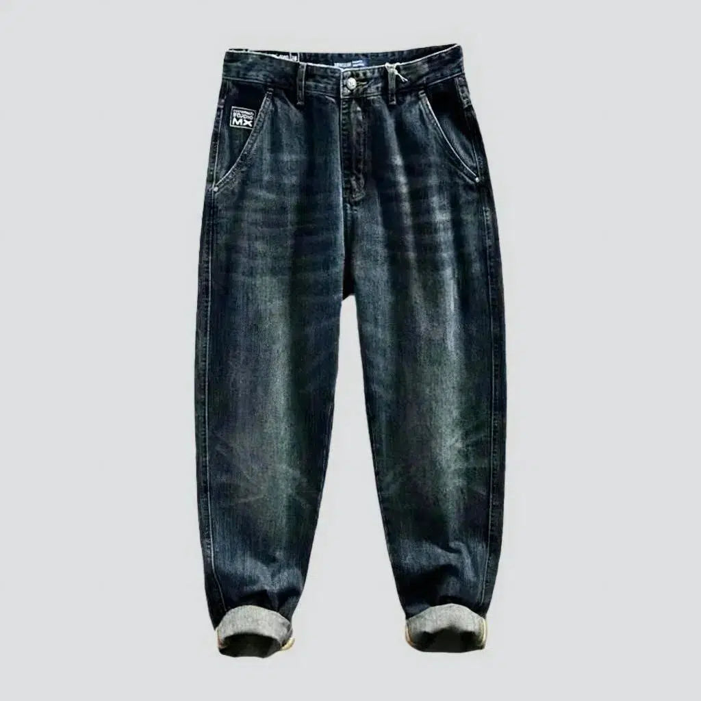 Whiskered dark-wash jeans
 for men | Jeans4you.shop