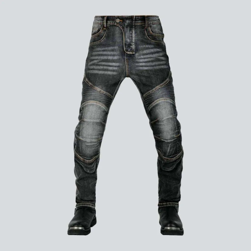 Whiskered men's biker jeans | Jeans4you.shop