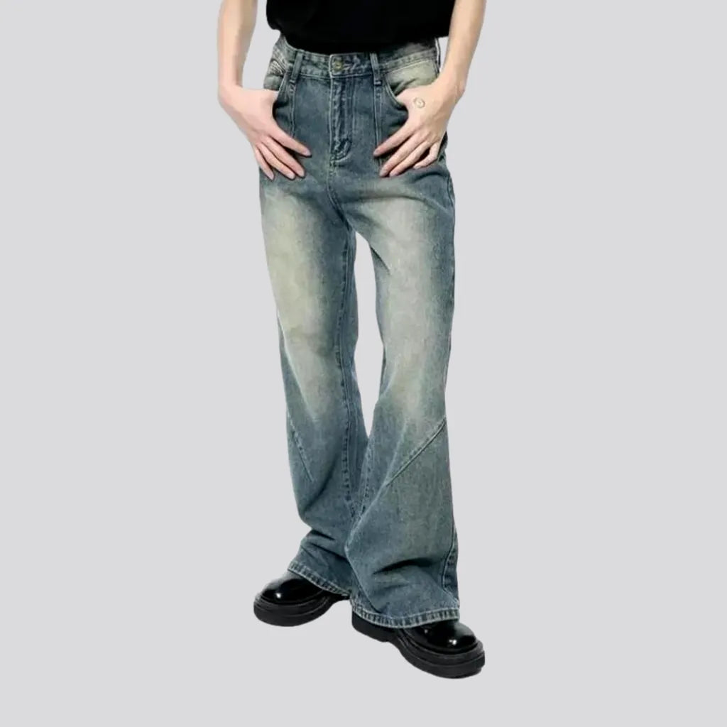 Whiskered men's front-waist-seams jeans | Jeans4you.shop