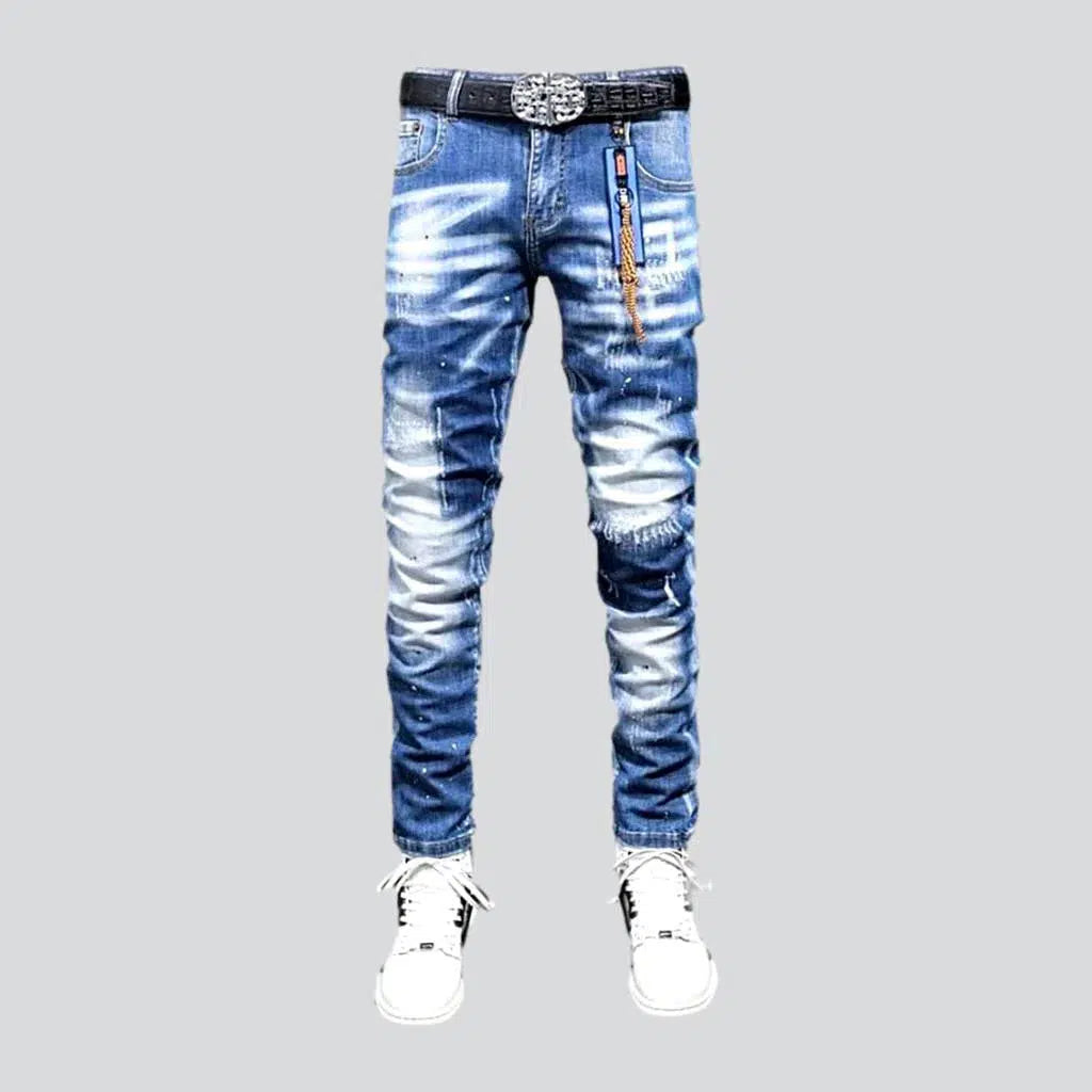 Whiskered men's skinny jeans | Jeans4you.shop