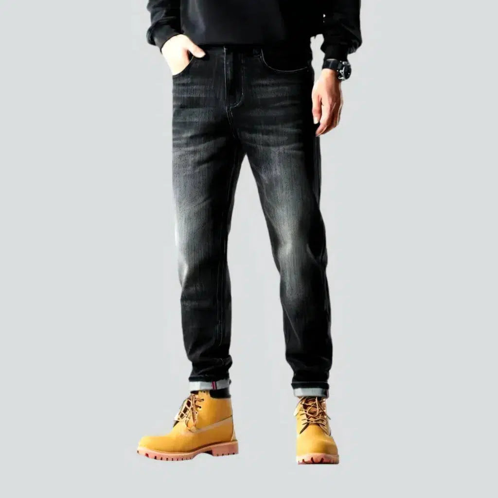 Whiskered men's tapered jeans | Jeans4you.shop