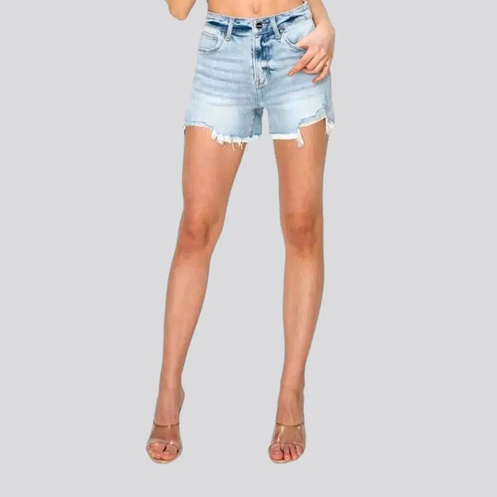 Whiskered women's denim shorts | Jeans4you.shop