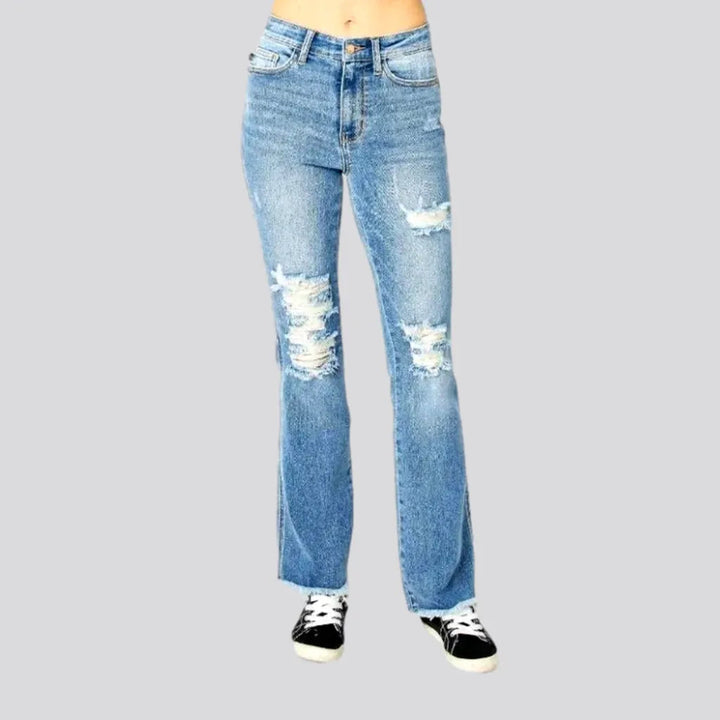 Whiskered women's distressed jeans | Jeans4you.shop