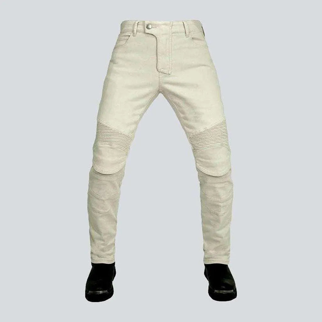 White men's biker jeans | Jeans4you.shop