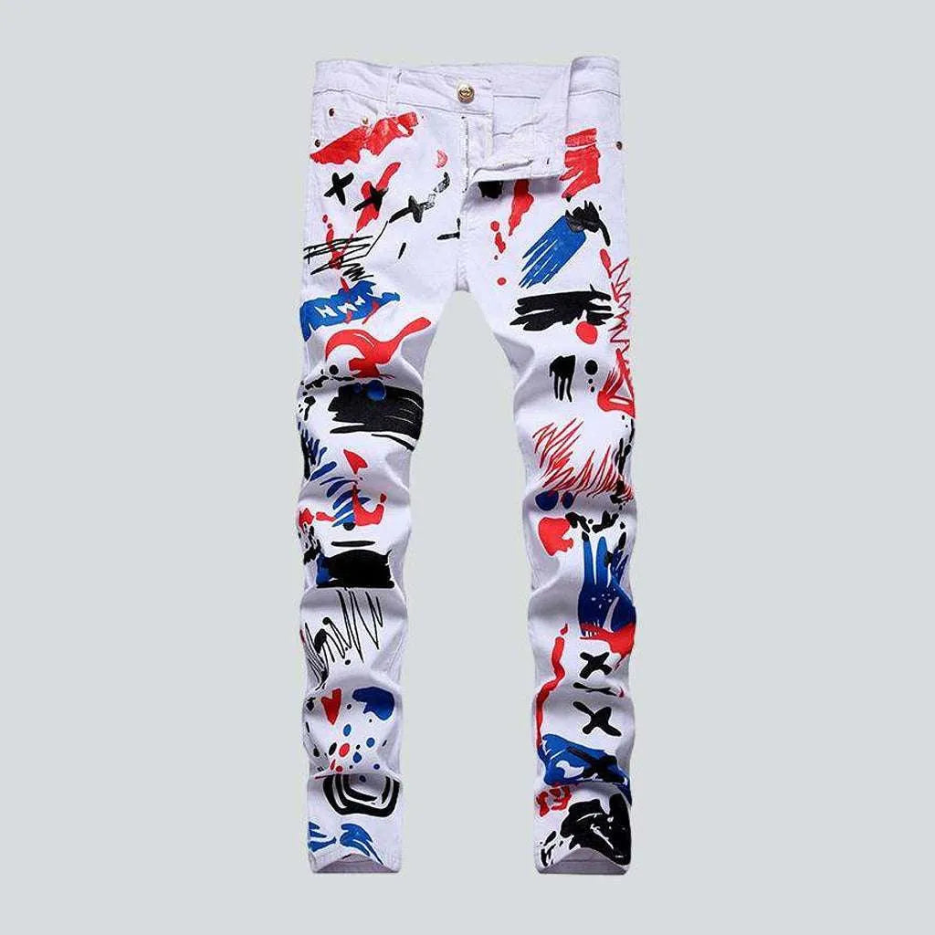 White-painted jeans for men | Jeans4you.shop