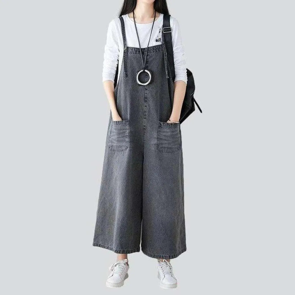 Wide grey overall for women | Jeans4you.shop
