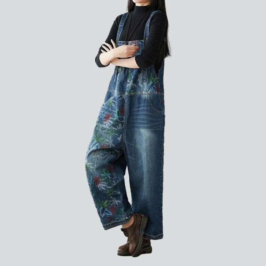 Wide leg baggy women's overall | Jeans4you.shop