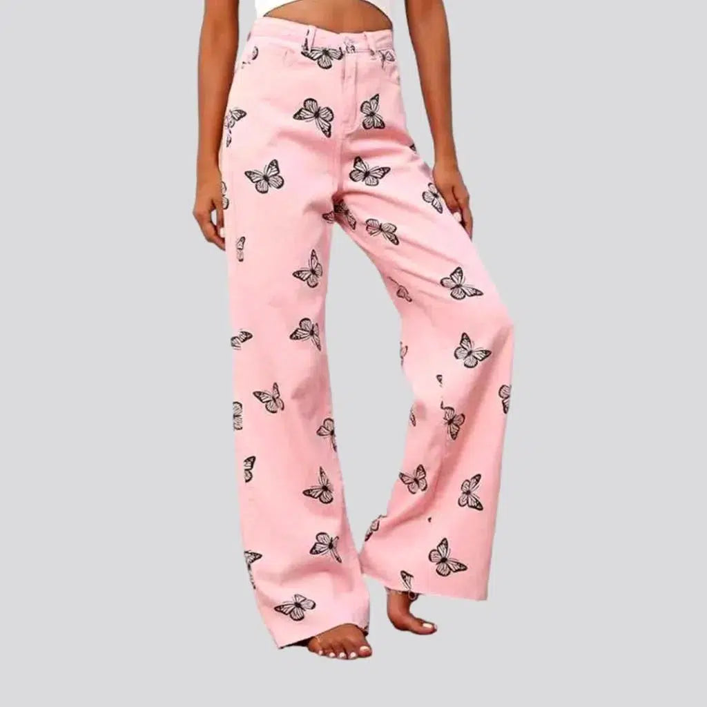 Wide-leg butterfly jeans
 for ladies | Jeans4you.shop