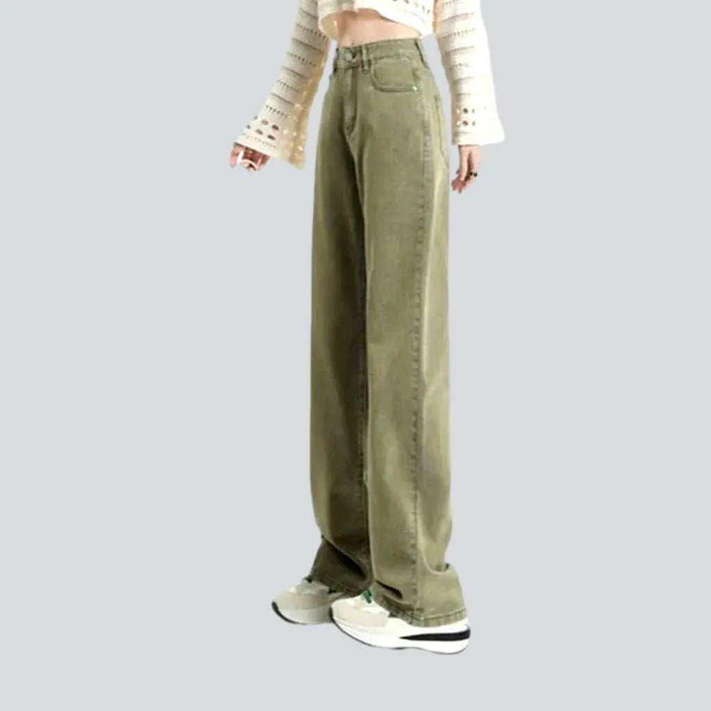 Wide-leg color women's jeans | Jeans4you.shop