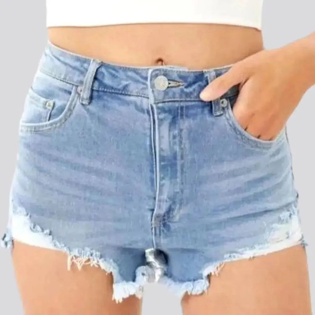 Wide-leg grunge jeans shorts | Jeans4you.shop