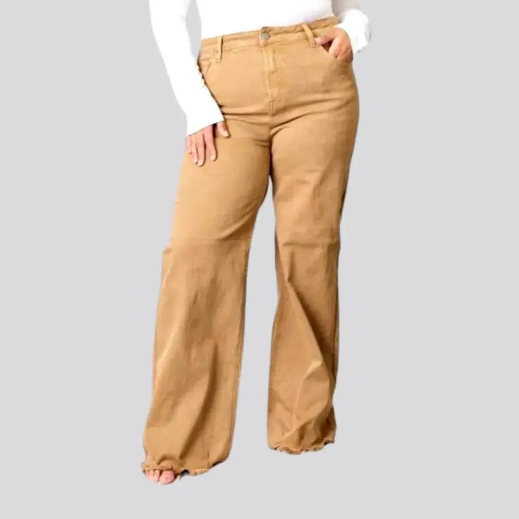 Wide-leg high-waist denim pants
 for women | Jeans4you.shop