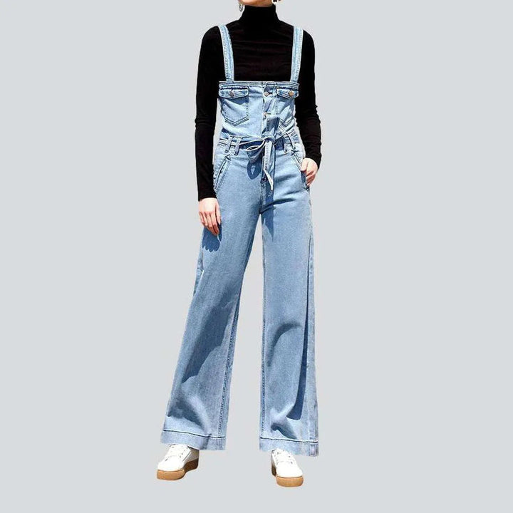 Wide-leg stylish women's denim jumpsuit | Jeans4you.shop