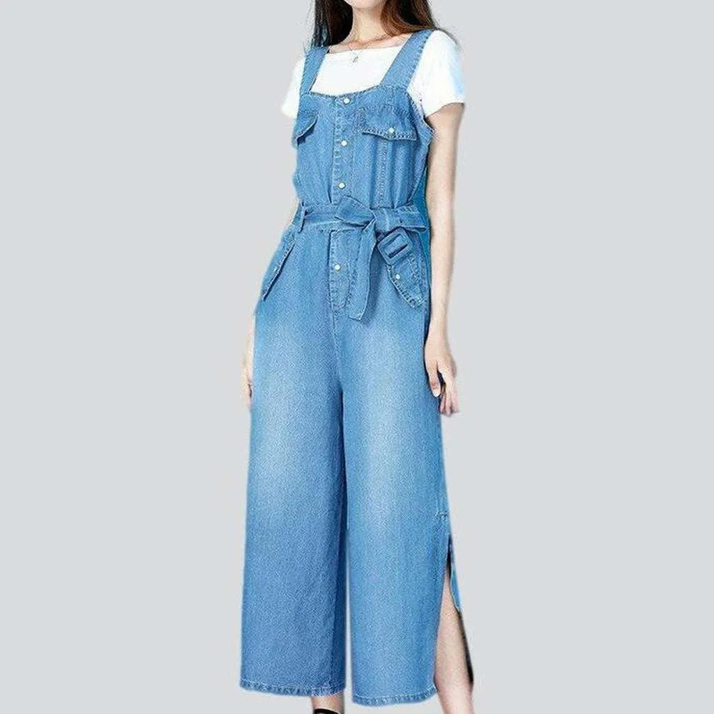 Wide-leg women's denim dungaree | Jeans4you.shop