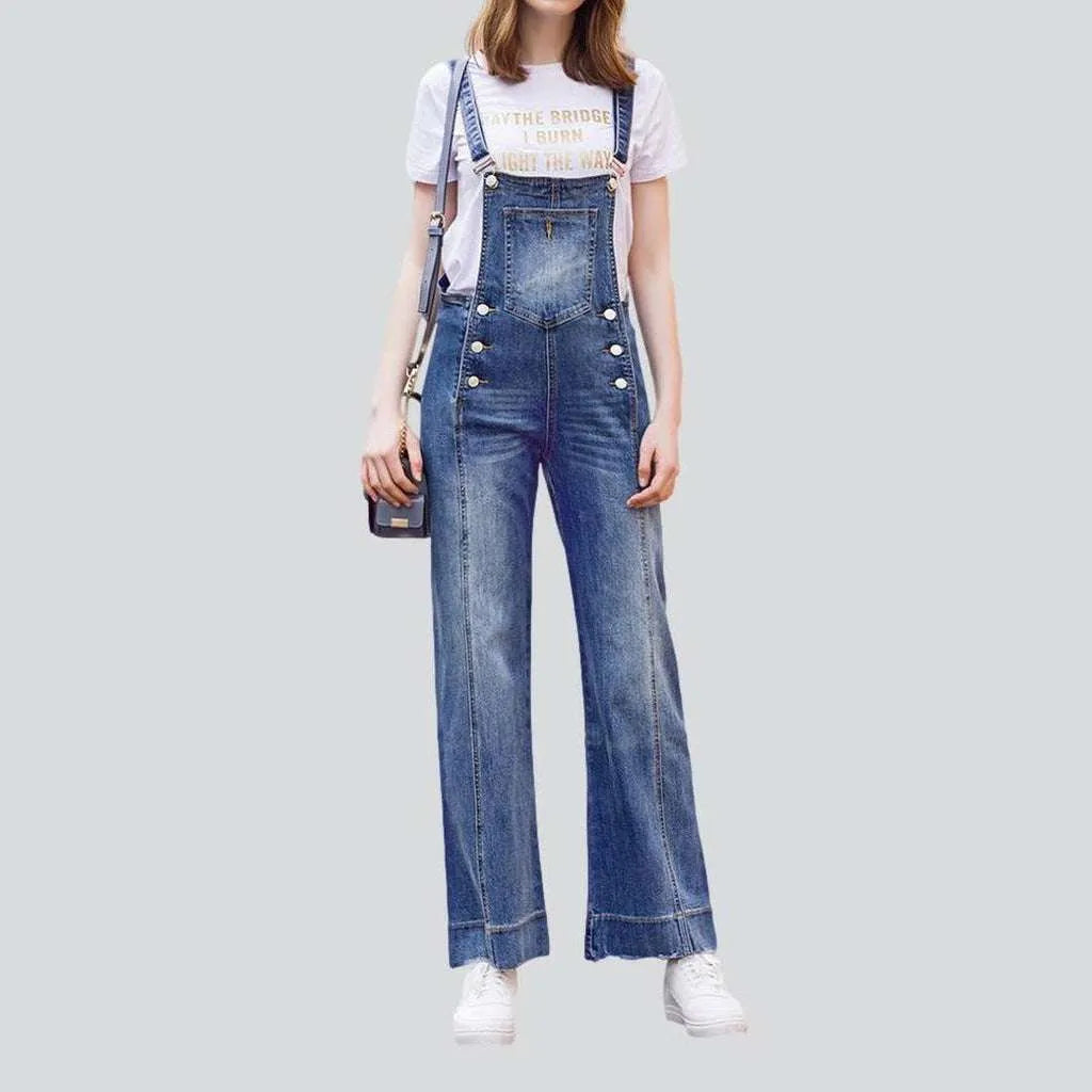 Wide-leg women's denim jumpsuit | Jeans4you.shop