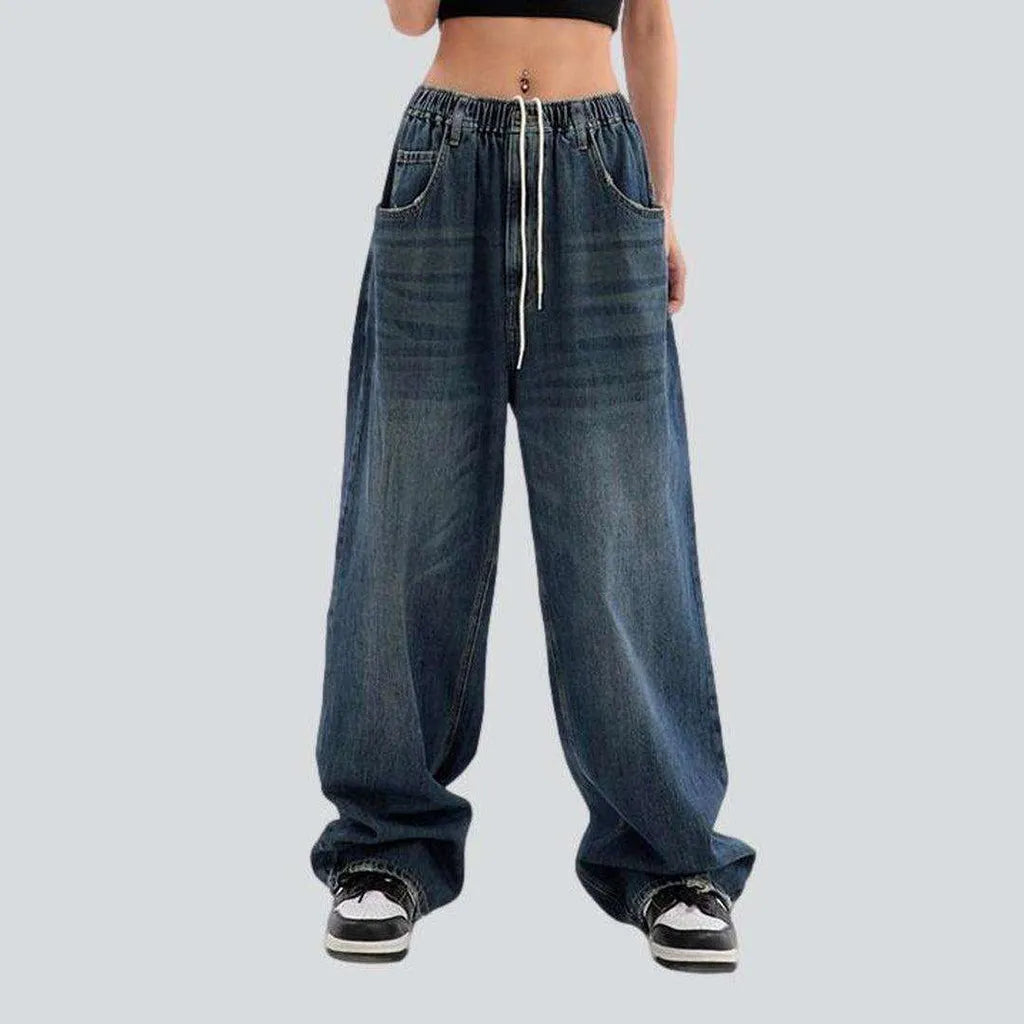 Women's baggy jeans with drawstrings | Jeans4you.shop