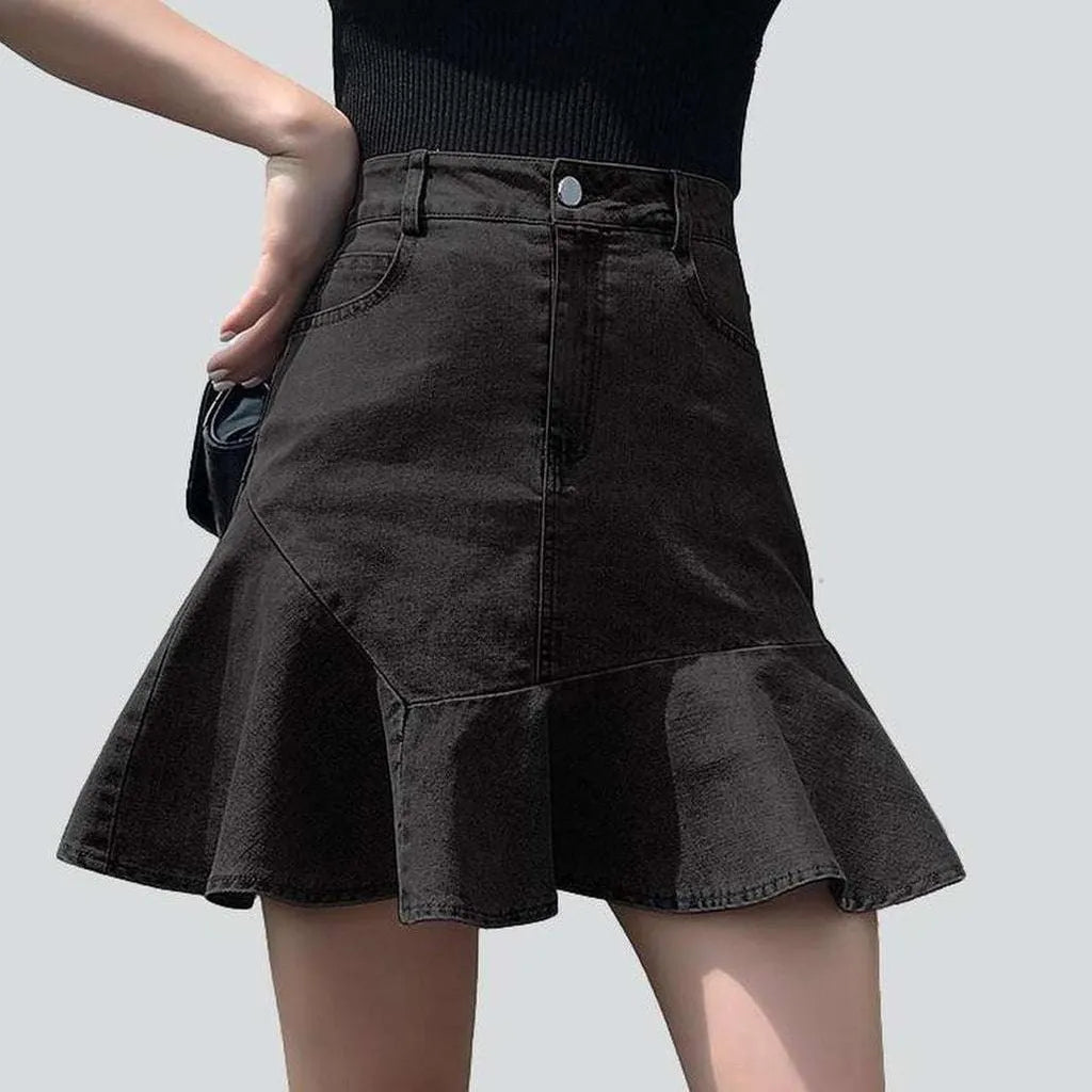 Women's denim skirt with ruffles | Jeans4you.shop