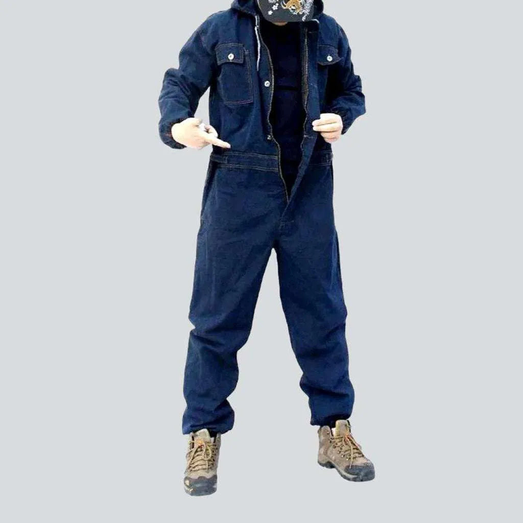 Workwear denim overall with zipper | Jeans4you.shop