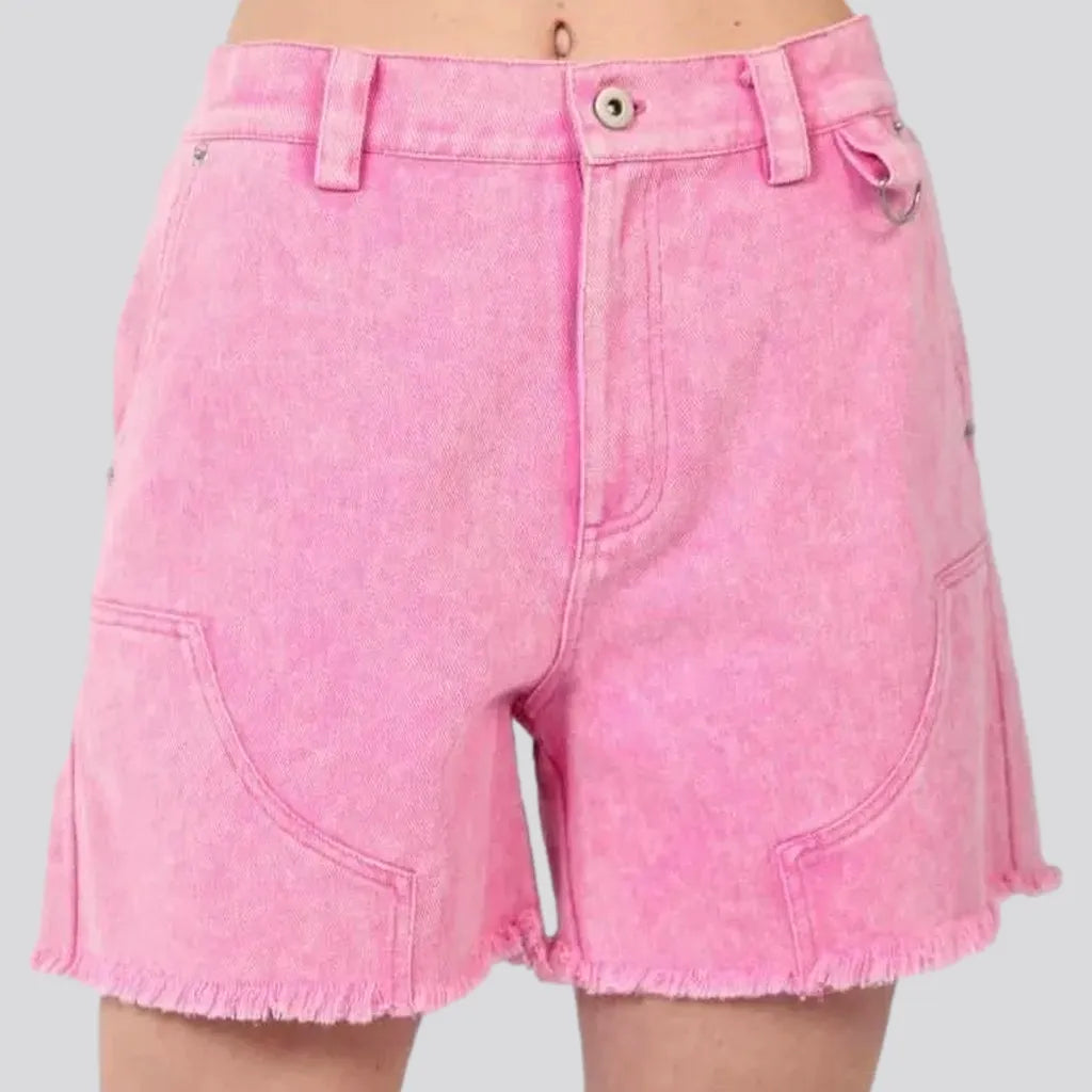 Y2k color denim shorts
 for ladies | Jeans4you.shop